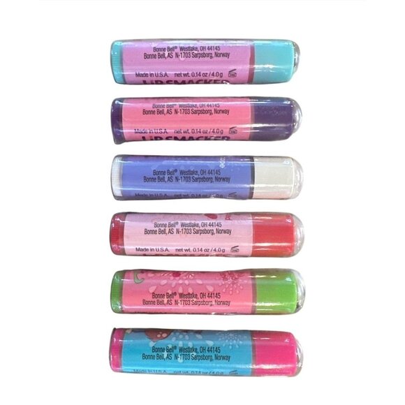 Vintage Bonne Bell Lip Smacker Snow Much Fun Lip Balm Set 6 Flavors w/Zip Pouch - Picture 4 of 8